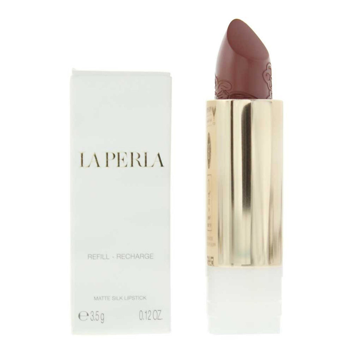 La Perla, Matte Silk, Matte, Cream Lipstick, 111, Auburn Red, Refill, 3.5 g