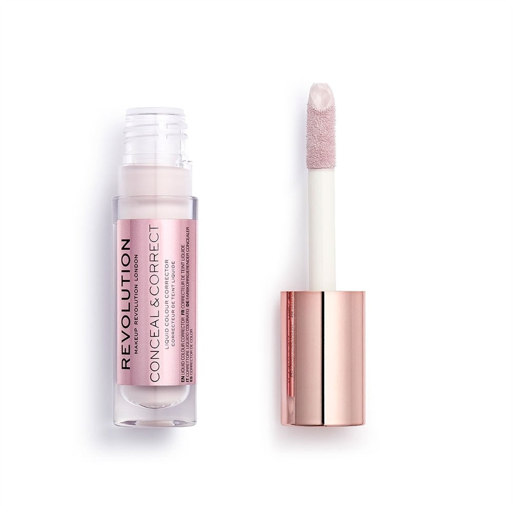 Makeup Revolution, Conceal & Correct, Corrective, Liquid Concealer, Lavander, 4 g